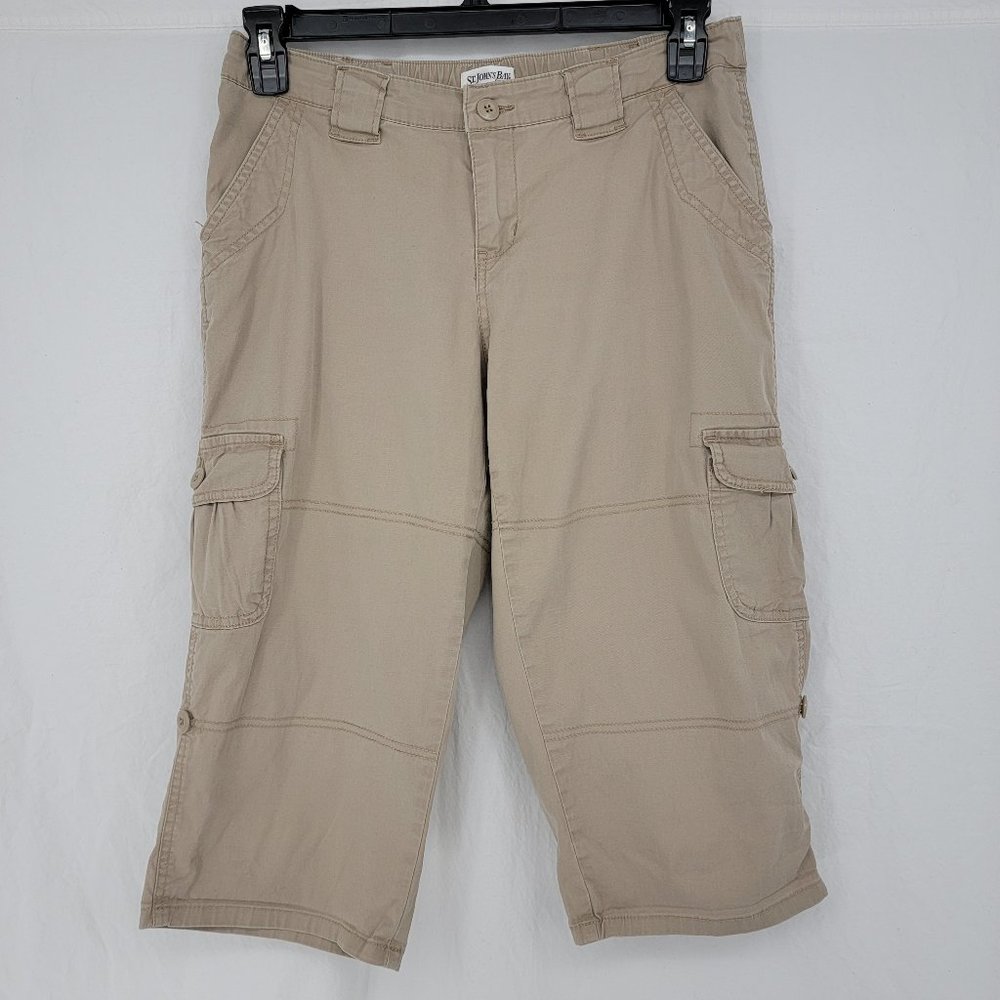 St. John's Bay Clam Digger Cargo Pants Tan Women's Petite 10P